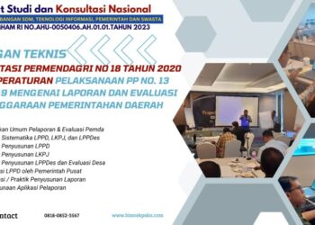 Bimtek Implementasi Permendagri No 18 Tahun 2020 tentang Peraturan Pelaksanaan PP No. 13 Tahun 2019 mengenai Laporan dan Evaluasi Penyelenggaraan Pemerintahan Daerah