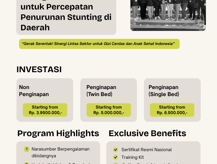 Pelatihan Nasional: Sinergi Lintas Sektor untuk Percepatan Penurunan Stunting di Daerah