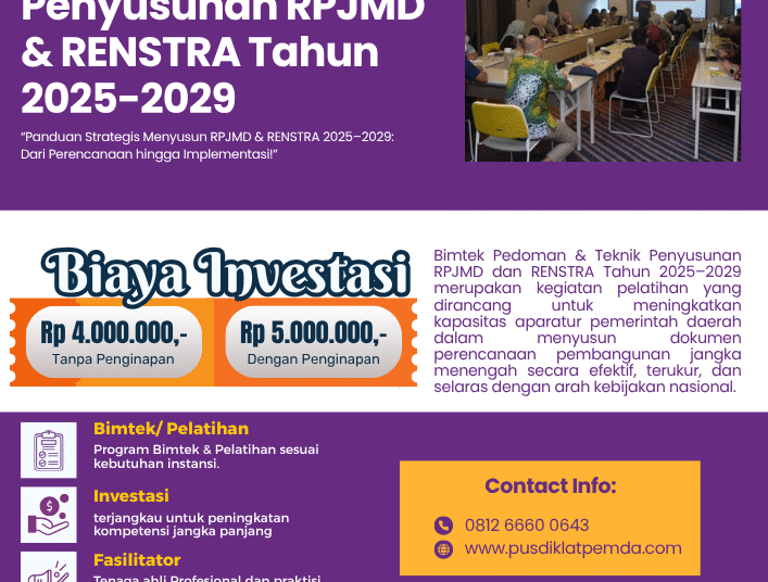 Bimtek Pedoman dan Teknik Penyusunan RPJMD & RENSTRA Tahun 2025-2029