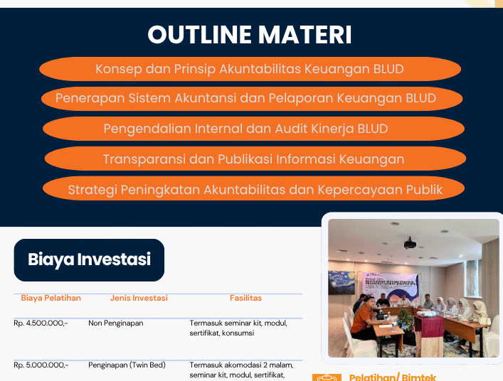 Bimtek Akuntabilitas Keuangan BLUD: Membangun Transparansi dan Kepercayaan Publik