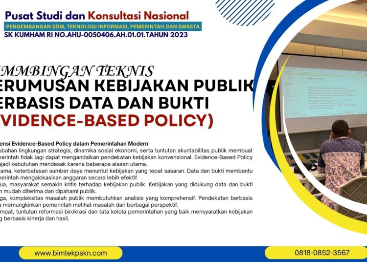 Bimtek Perumusan Kebijakan Publik Berbasis Data dan Bukti (Evidence-Based Policy)