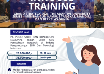 Inhouse Training Grand Strategy 2026: The Adaptive University Series – Membangun Kampus Tangkas, Mandiri, dan Berkelas Dunia